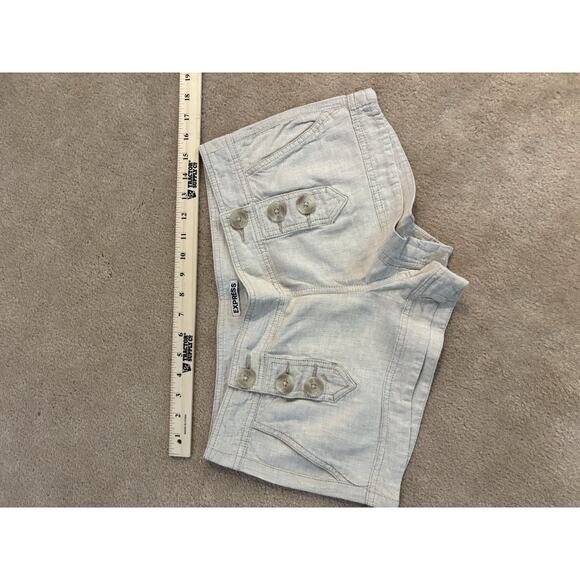 Womens Size 4 Express Linen Button Up Shorts NWOT - Picture 1 of 5